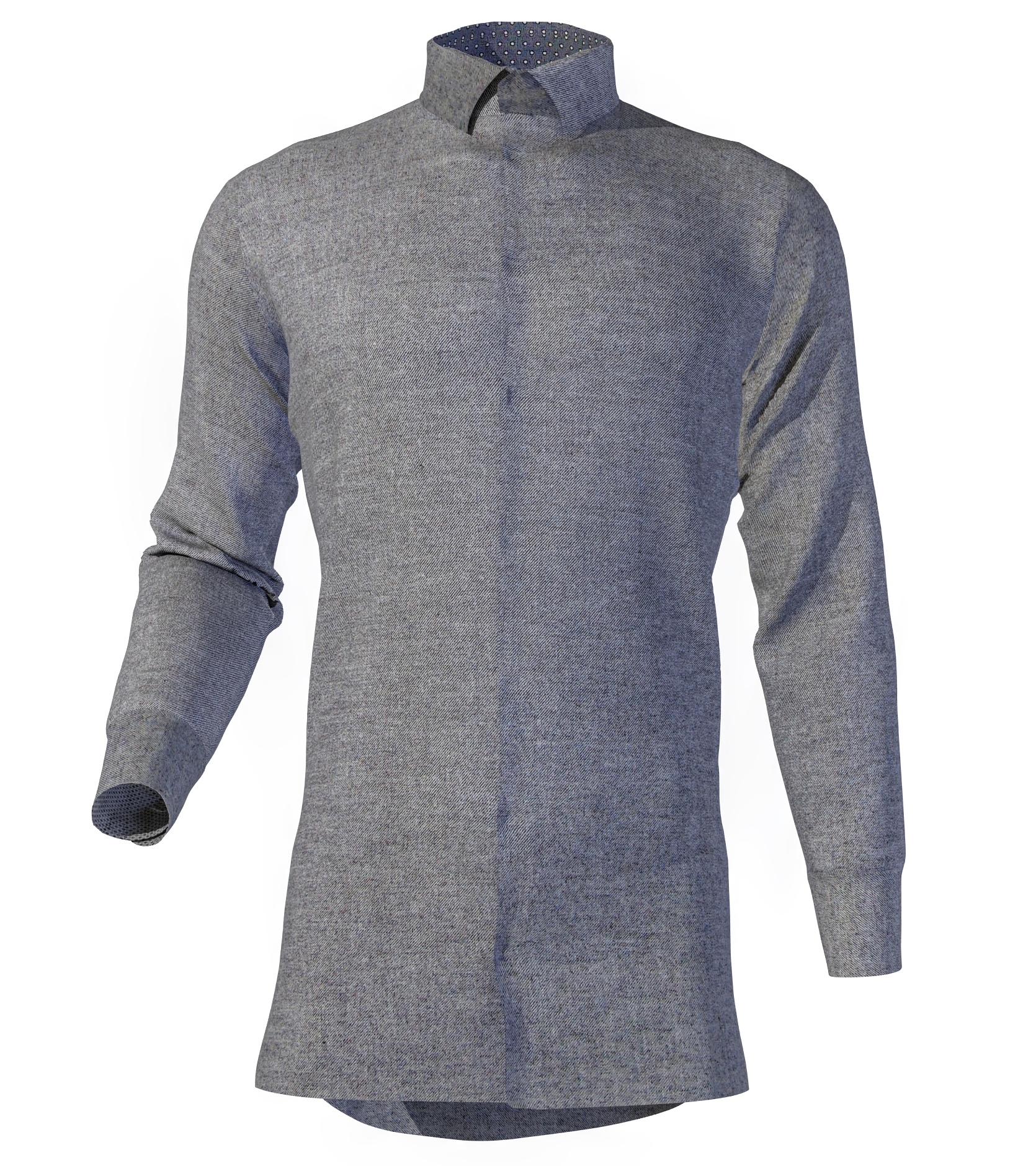 flanella grigio melange